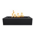 The Outdoor Plus 48 Rectangular Regal Fire Pit - Powder Coated Metal - Black - Match Lit - Natural Gas OPT-RGLPC48-BLK-NG